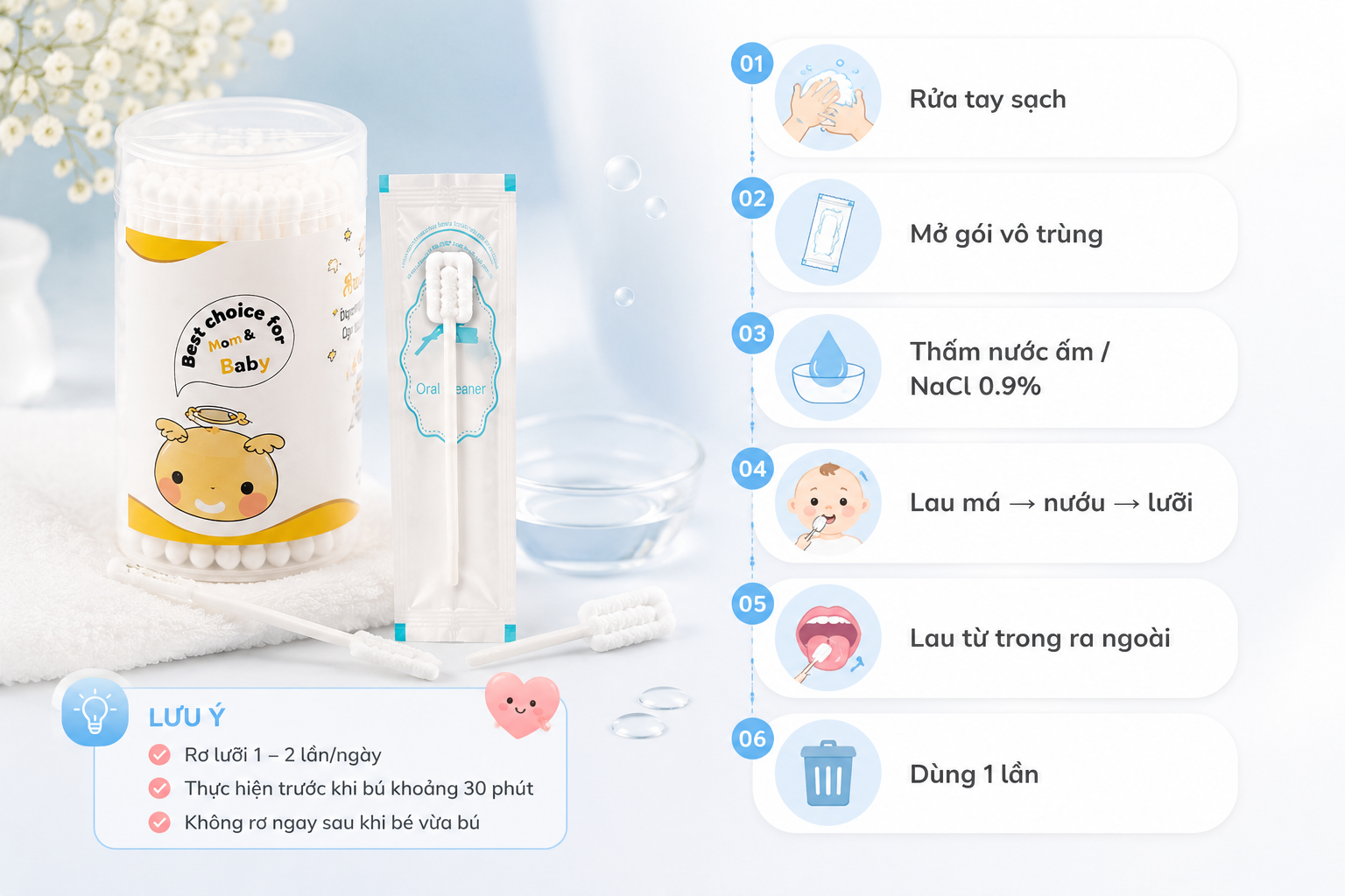 Tưa Lưỡi Cho Bé