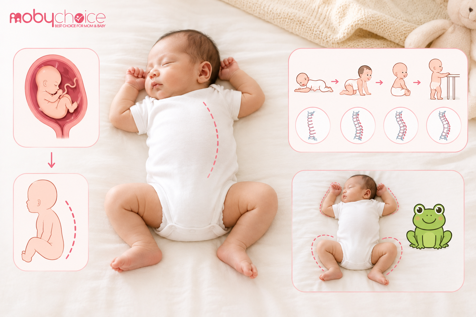 tư thế nằm chuẩn cho trẻ sơ sinh