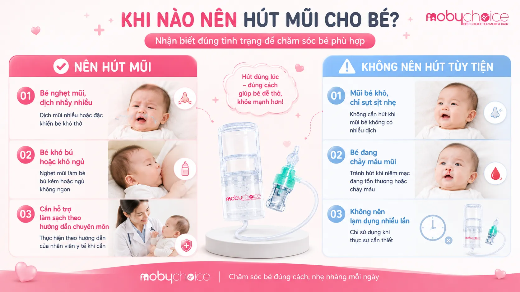 Có Nên Hút Mũi Cho Bé Không